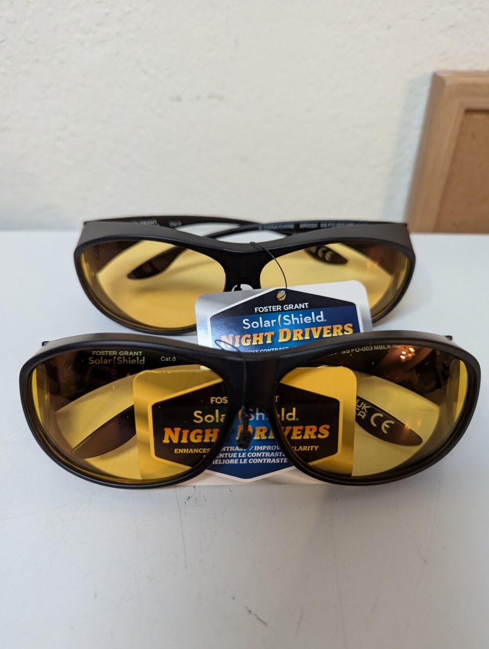 Foster Grant Solar Shield Night Drivers 10600712.MCV glasses NWT set of 2